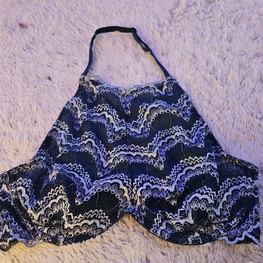 Free People Green Lace Bra